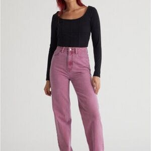 PacSun Dusty Rose Straight Leg Jeans